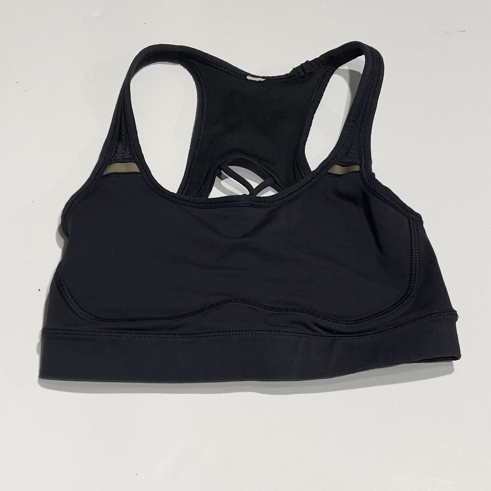 Lululemon Sweaty Or Not Bra Womens Size 2 Black Strappy Back, Sports Bra